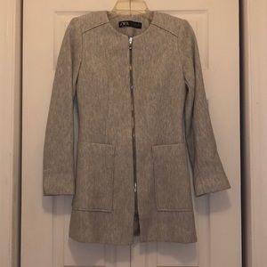 Zara women’s coat light gray size Small